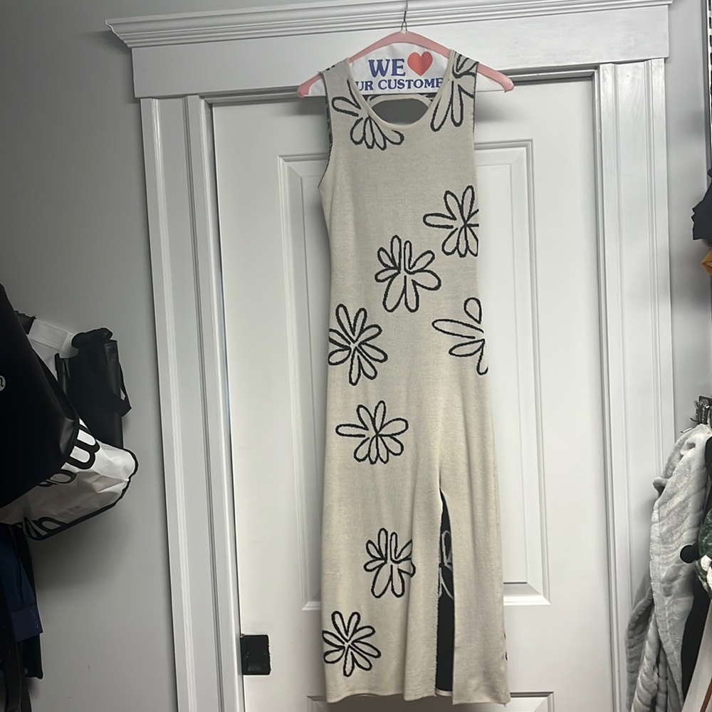 Open back knit dress